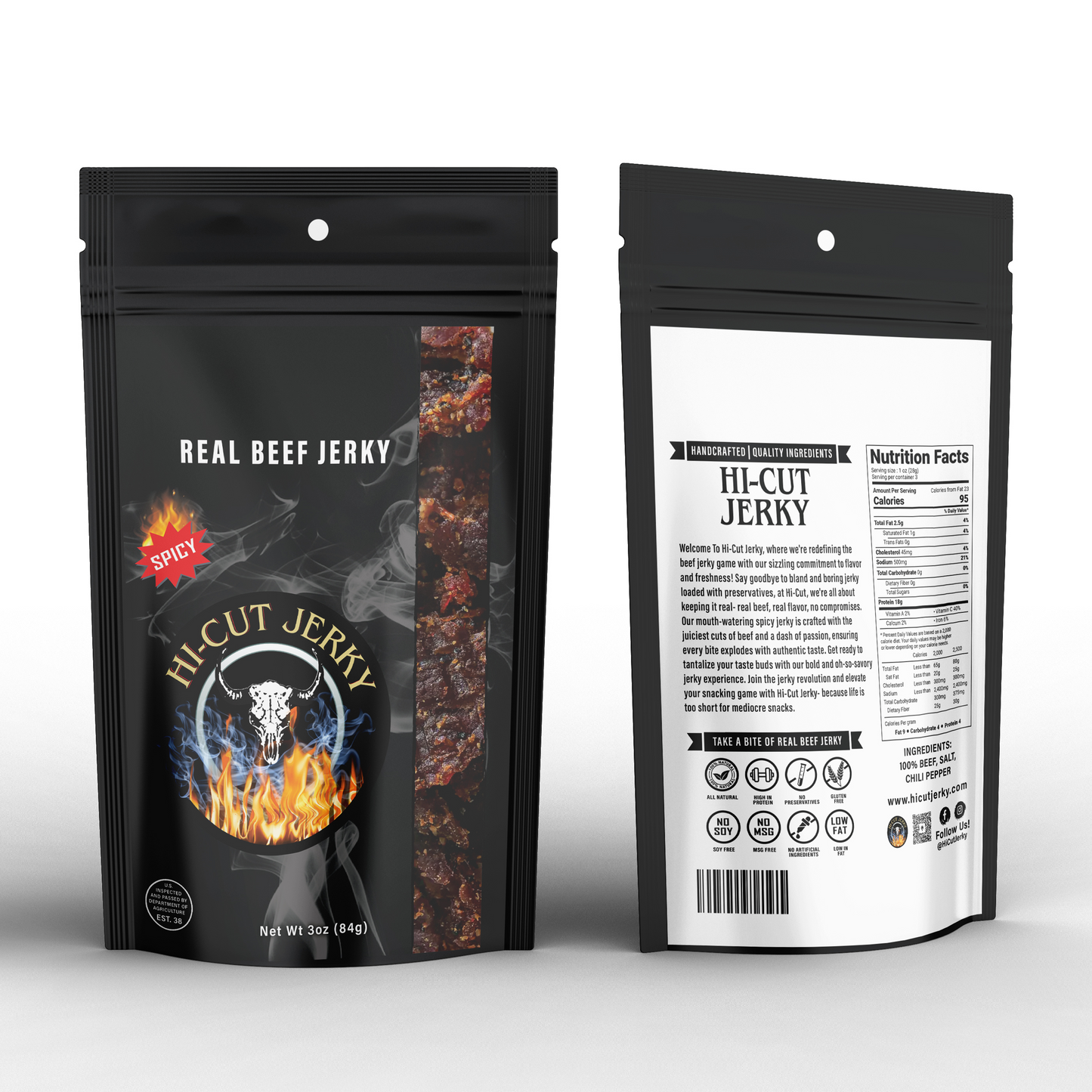 Hi-Cut Spicy Beef Jerky – 3 oz